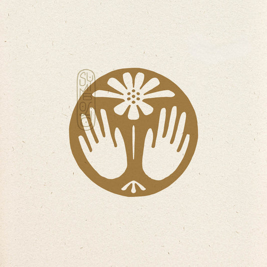 Handen met bloem - Logo
