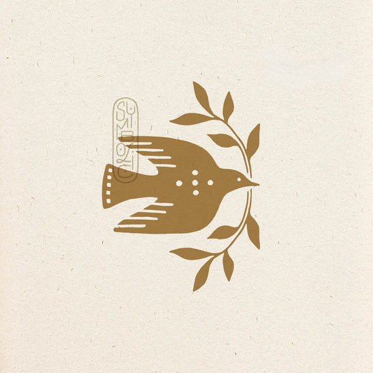 Vogel met tak en bladeren - Logo